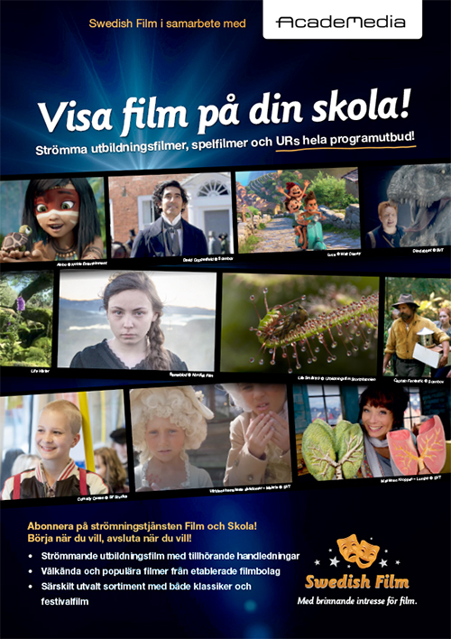 Informationsfolder samarbete Film och Skola och AcadeMedia